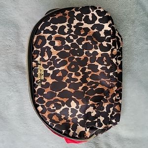 Never used Victoria Secret leopard with red inside cosmetic bag